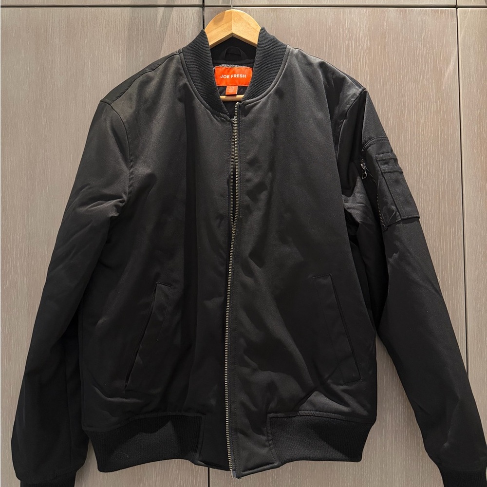 Joe Fresh Men's Black Bomber Jacket